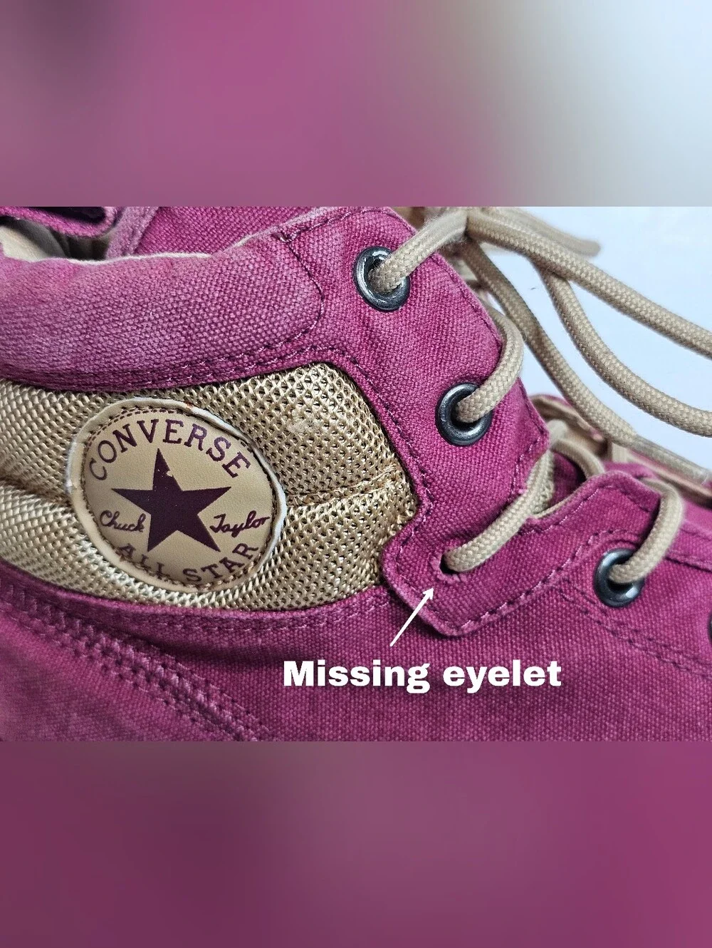 Converse Chuck Taylor All Star High Street Burgundy Maroon Tan Sneakers Men's 12